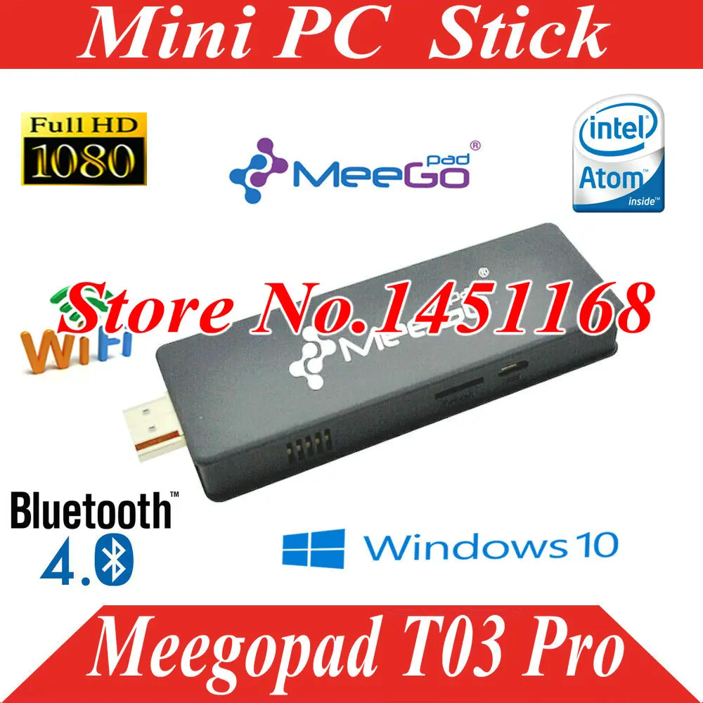 Windows 10 PC Dongle android mini pc stick двойная система Quad Core Z3735F CPU Intel HD Graphics Meegopad T03 Pro|meegopad