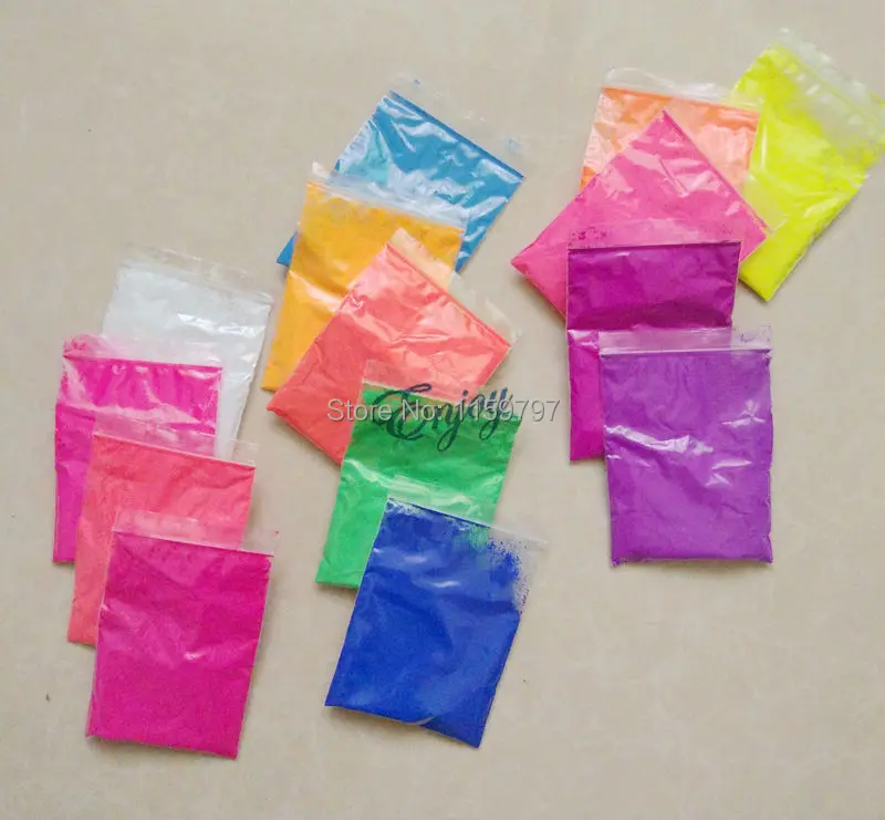 Розово Красного цвета флуоресцентный пигмент люминофор порошковый DIY Косметика