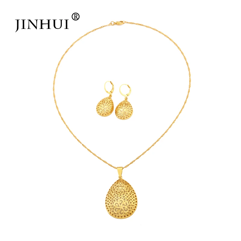 Комплект из колье и серёг под золото 45 см|Ювелирные наборы| |