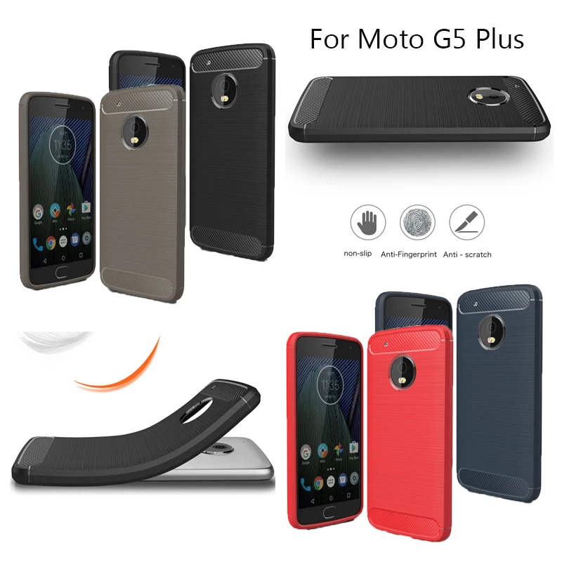 Для Motorola Moto G5 Plus чехол из углеродного волокна задняя крышка для телефона XT1687 XT1684