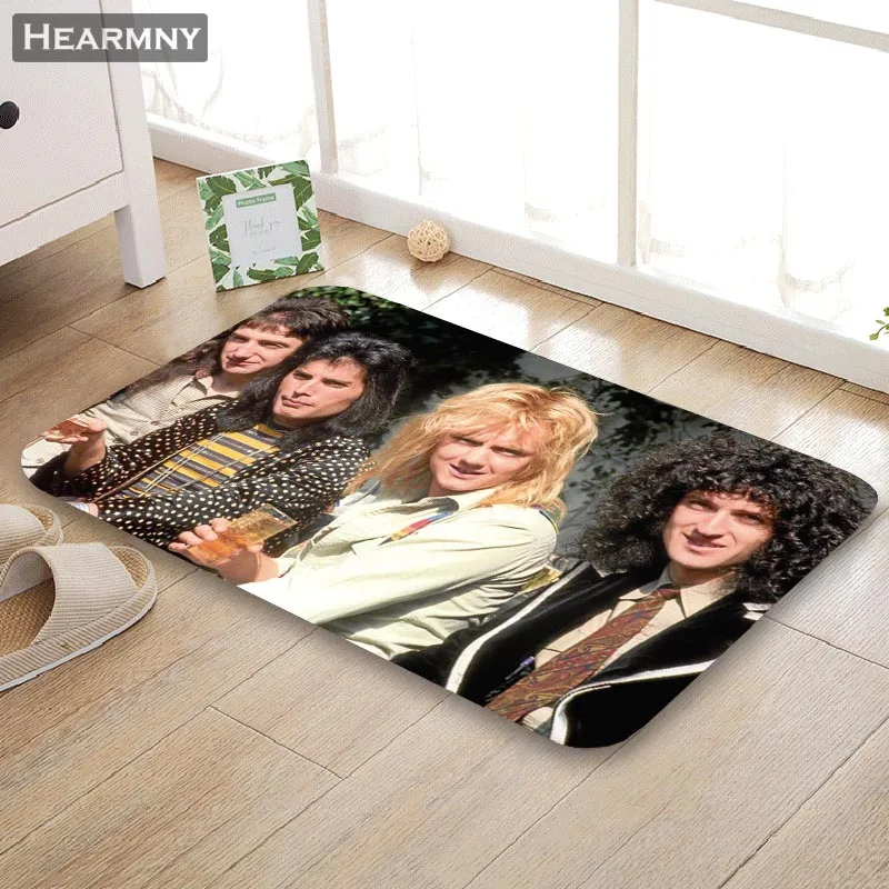Напольный коврик Queen Band Freddie Mercury фланелевый тканевый спонж с 3D принтом ворсистые