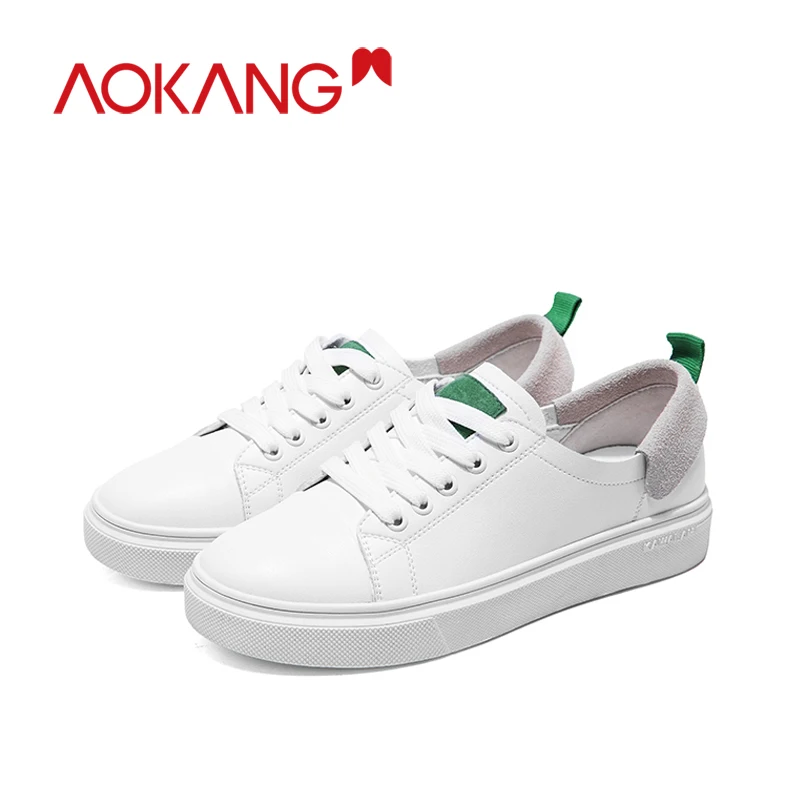 Aokang/женские кроссовки Модные дышащие туфли с вулканизированным внутренним