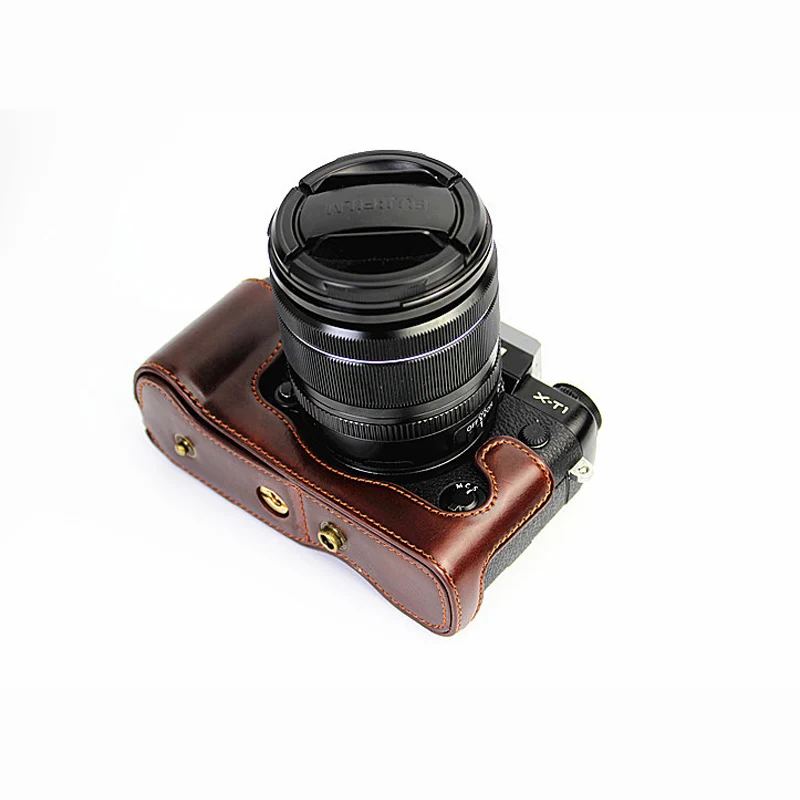 Сумка из искусственной кожи для фотоаппарата Fujifilm Fuji XT1 X T1|camera bag|leather case for fujileather
