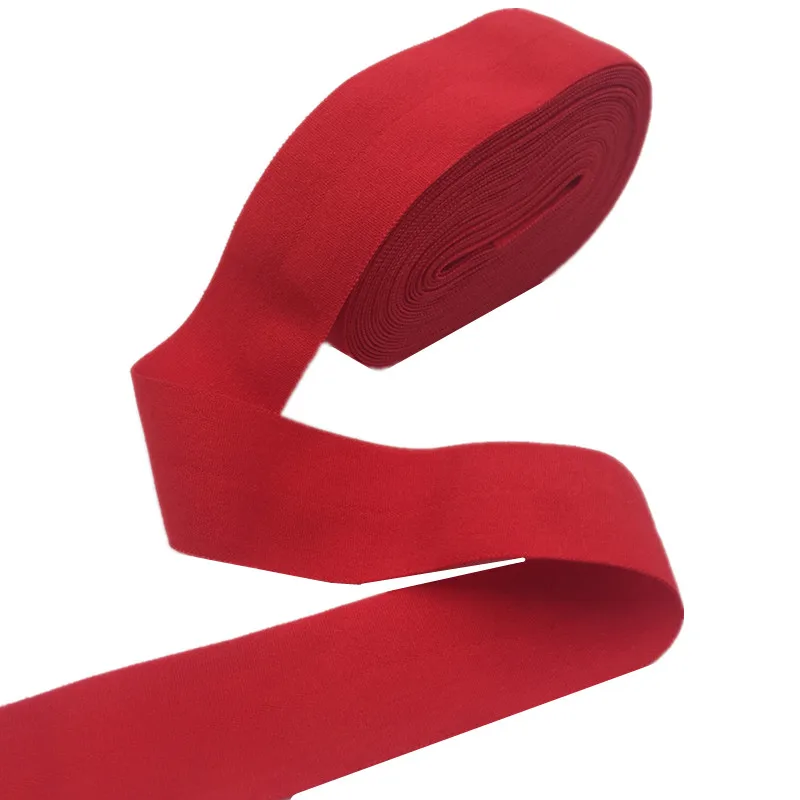 red 25 мм* 5 ярдов, эластичная лента, Многослойная лента из спандекса для шитья, кружевная отделка, пояс, аксессуары для одежды 5BB5629 - Цвет: red