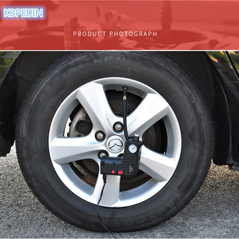 Автомобильный портативный воздушный компрессор лампа для накачки шин 12 В