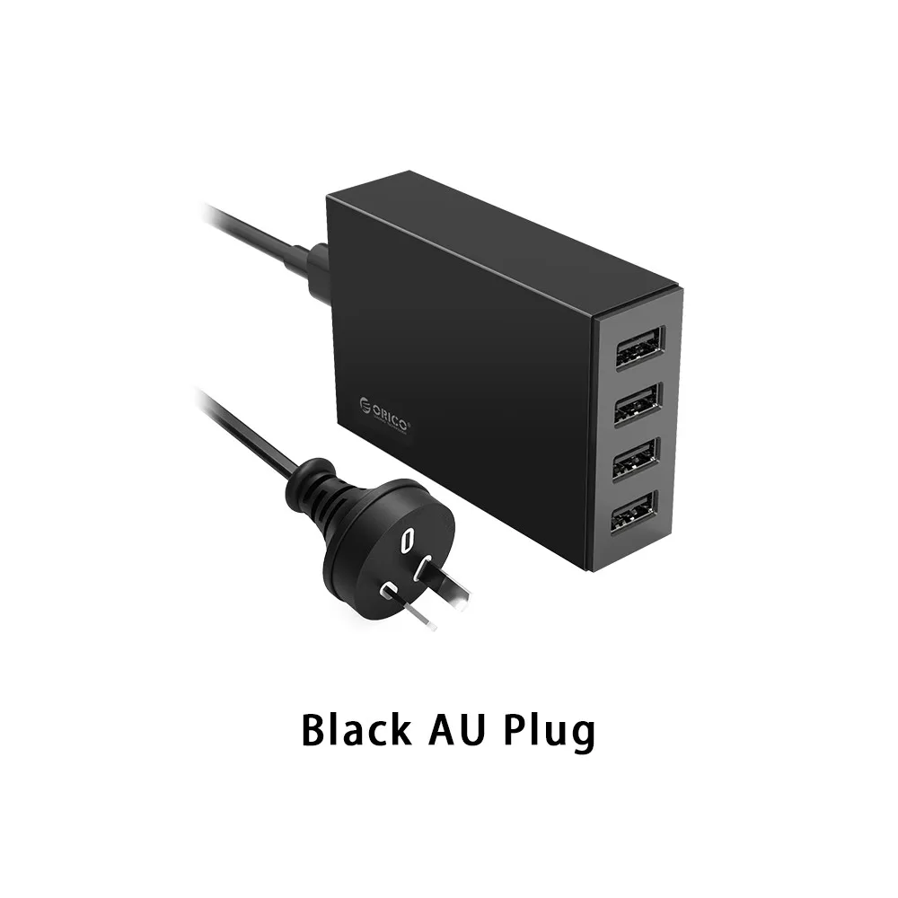 ORICO USB зарядное устройство 5 В 6,8 А Макс 34 Вт 5 портов USB Универсальное зарядное устройство для телефона samsung LG Xiaomi iPhone дорожное зарядное устройство s - Тип штекера: Black AU Plug
