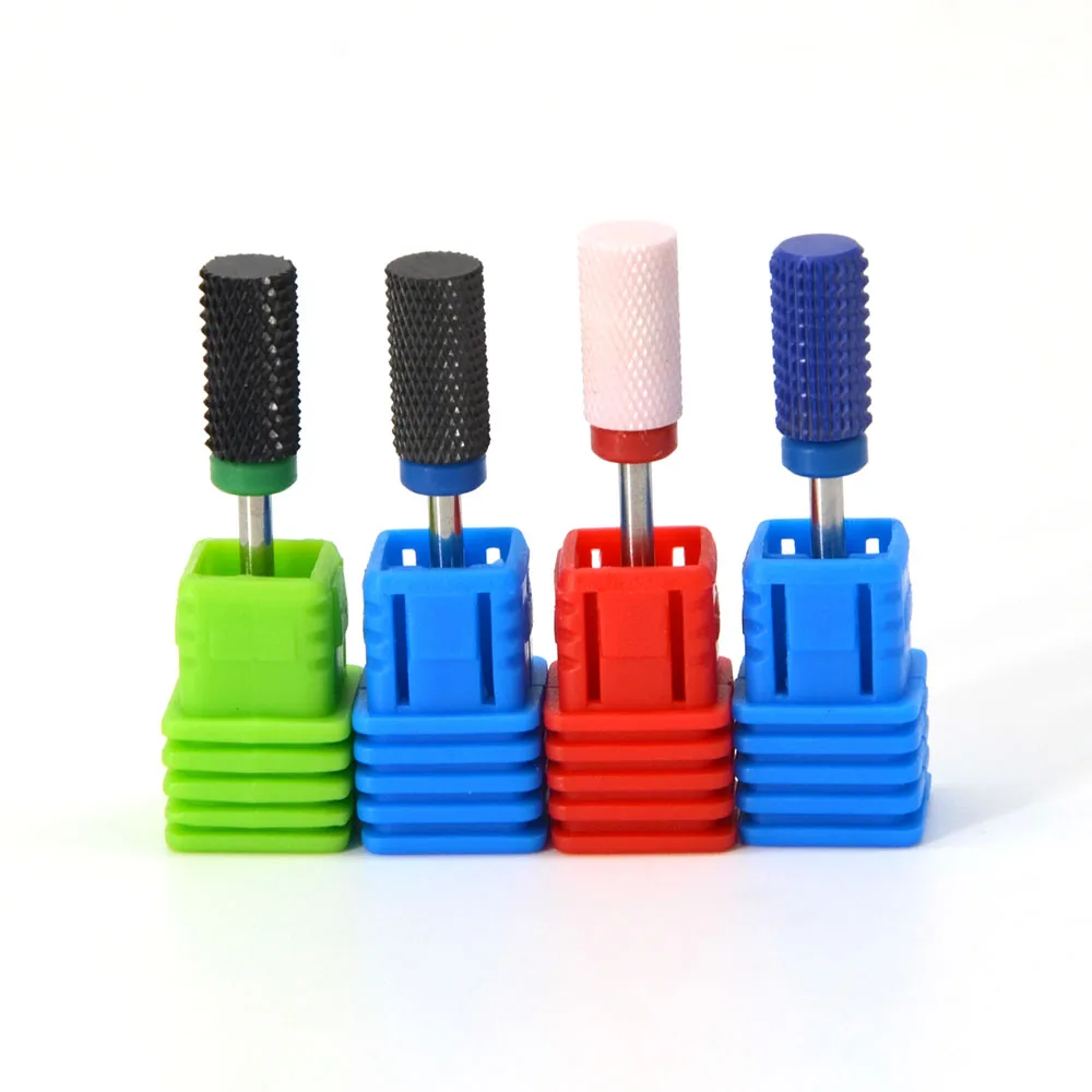 Цилиндрическая плоская головка керамическая шлифовальная насадка для ногтей