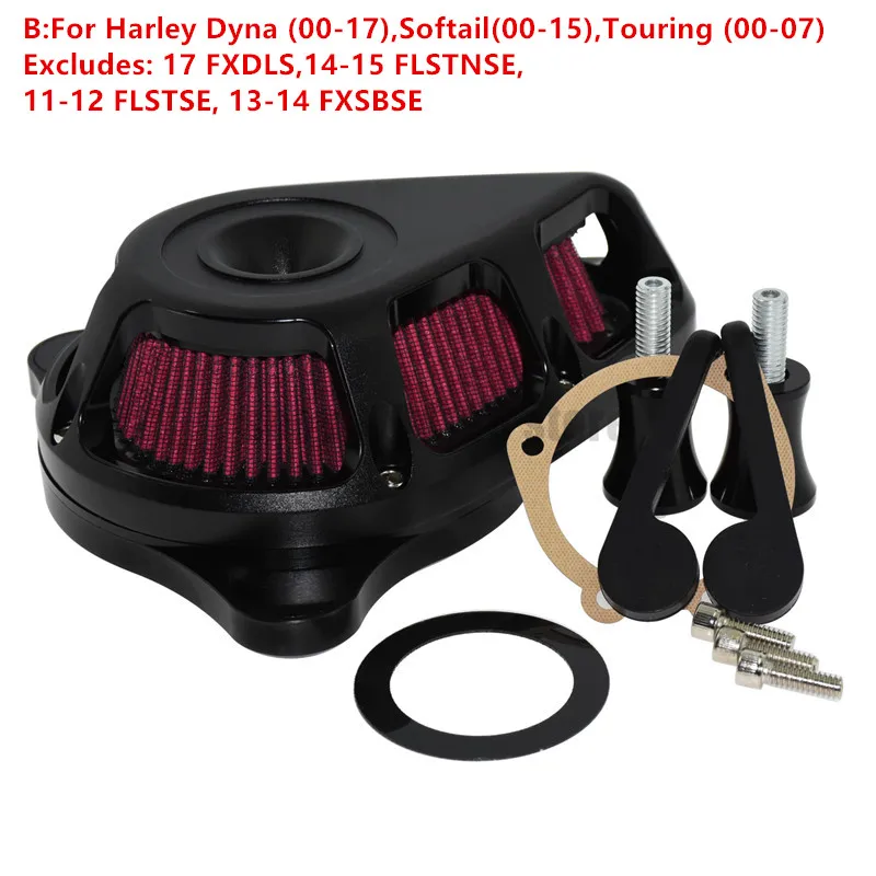 with logo Motorcycle Air Inflow Intake Filter For Harley Sportser XL 883 1200 04-19 Touring Street Road Glide 08-18 Dyna FXDLS Softail - Цвет: with logo