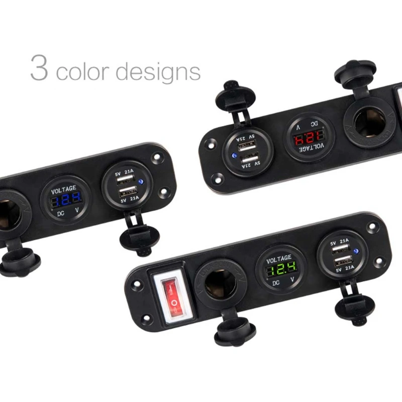 Автомобильное зарядное устройство с двойным USB-адаптером 12 В прикуриватель со