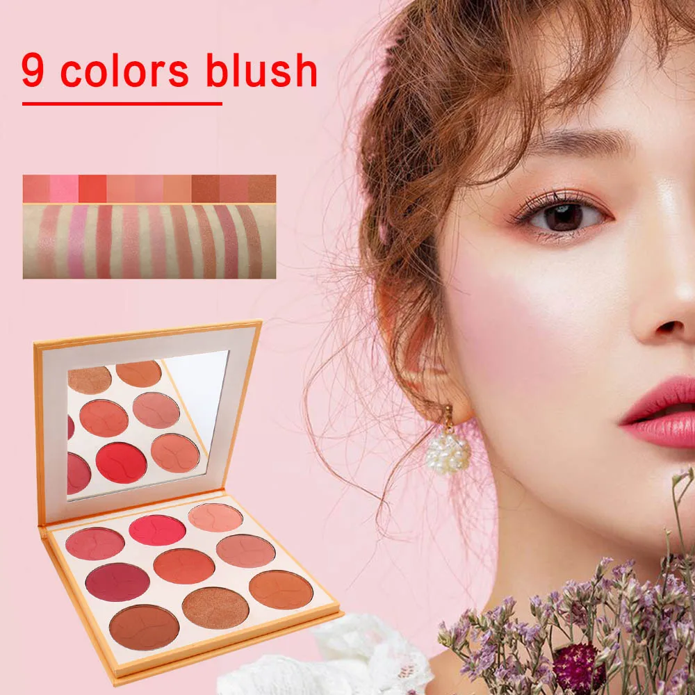 Персиковые румяна для макияжа лица натуральные Румяна 6 цветов Палетка румян