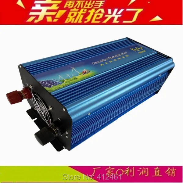 Лидер продаж инвертор немодулированного синусоидального сигнала 4000 Вт 12 В до 230