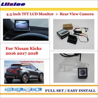 auto cam accessories for nissan kicks 2016 2018 car 4 3 monitor screen parking rear view camera back up parking system