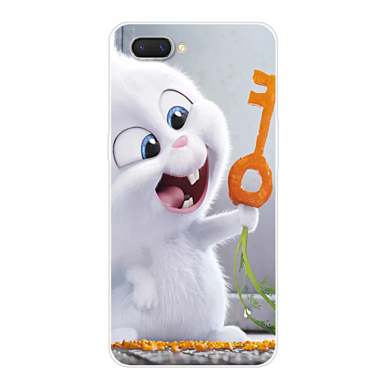 Чехол для телефона OPPO A7 A5 K1 F7 Мягкая силиконовая задняя крышка с милым котом Realme 2