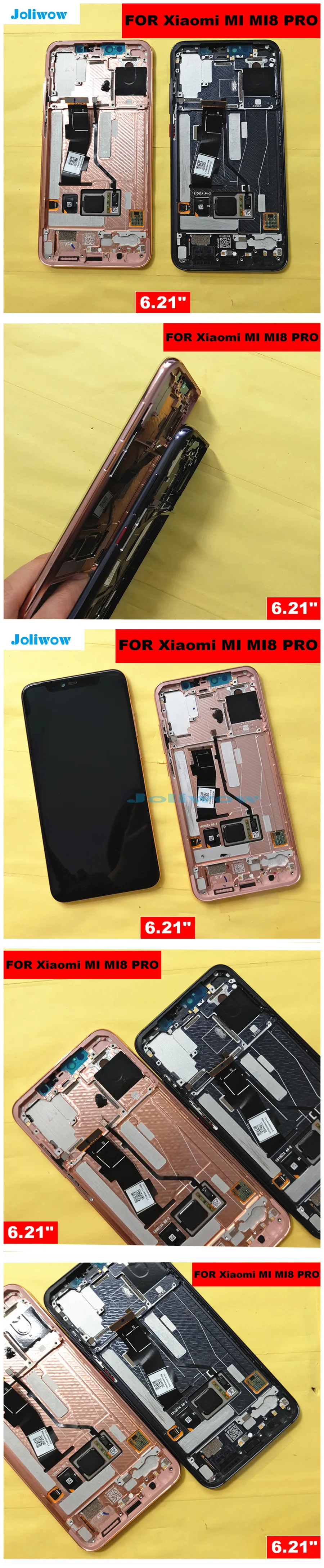 Для Xiaomi Mi8 PRO в-экран отпечатков пальцев ЖК-дисплей+ кодирующий преобразователь сенсорного экрана в сборе Замена для mi8PRo lcd