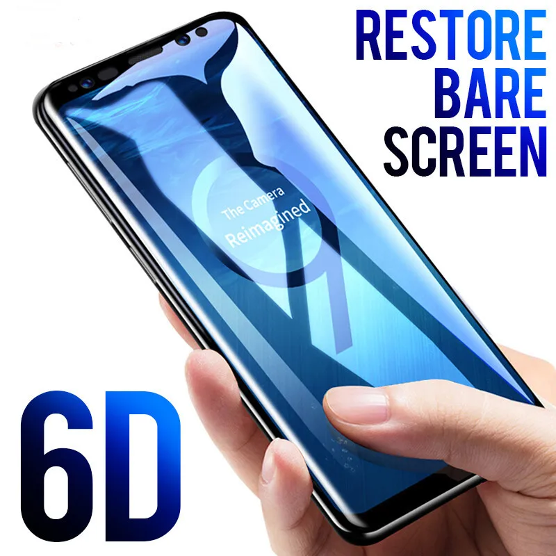 6D полное изогнутое закаленное стекло для Samsung Galaxy S9 S8 Plus S6 S7 Edge защита экрана Note 8 9