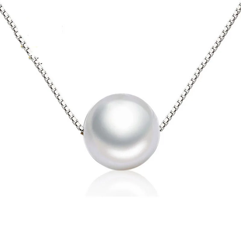 Серебряный цвет ювелирное изделие простая Горячая Мода 10 мм натуральный