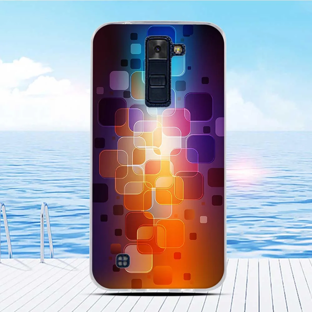 Для LG K8 2016 силиконовый корпус чехол для 3D рельефный мультфильм K 8 бампер 5 0 дюймов
