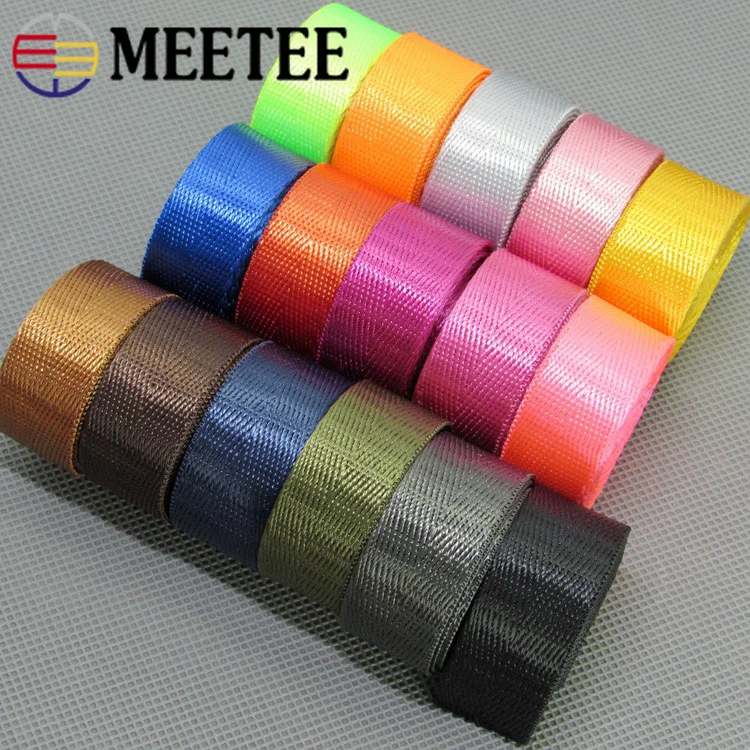 Meetee, 8 метров, 25 мм, нейлоновая тесьма, цветная печать, кружевное полотно для сумки, ремень, пояс, сделай сам, декор одежды, лента, аксессуары для шитья