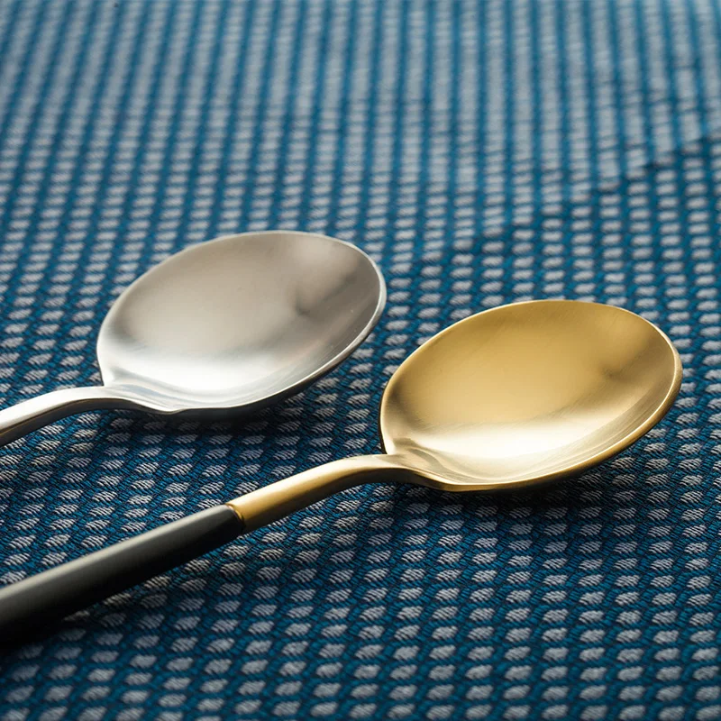 KTL 4 шт./лот набор посуды черного/золотого цвета высококачественный Обеденный нож