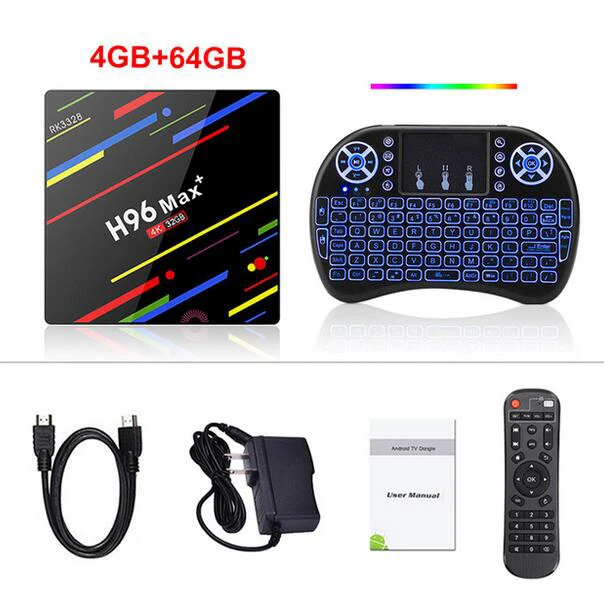 4G64G and backlit i8 KuWFi телеприставка Android 8,1 Smart tv box 4 Гб Ram 32 ГБ/64 ГБ Rom Rockchip RK3328 4K H.265 USB3.0 2,4 Ghz WiFi IP tv set top Box - Цвет: 4G64G and backlit i8