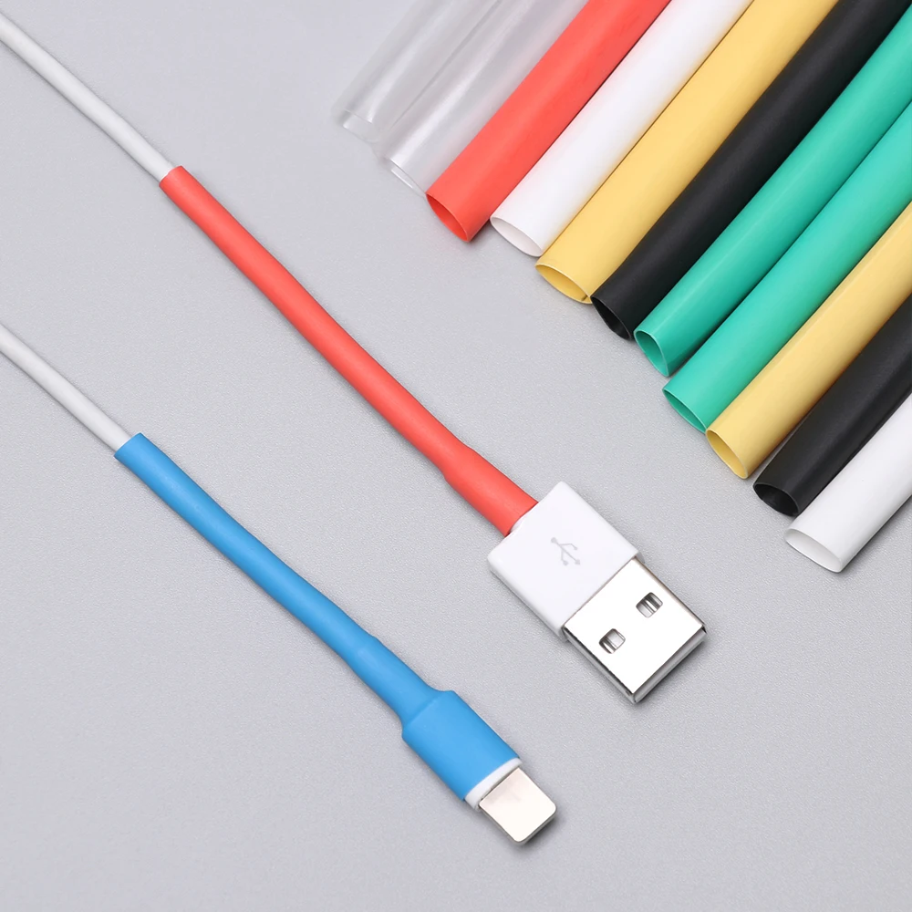 12pcs USB Charger Cord Wire Organizer Heat Shrink Tube Sleeve Cable Protector Tube Saver Cover for iPad iPhone 5 6 7 8 X X R XS