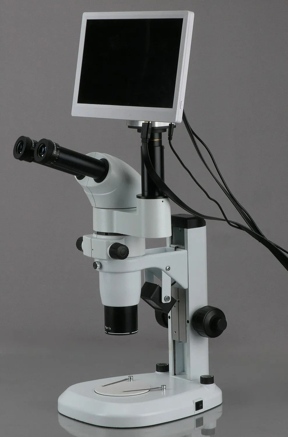 Стереомикроскоп AmScope 8X 80X Тринокулярный зум микроскоп с HDMI камерой 1920x1080 и