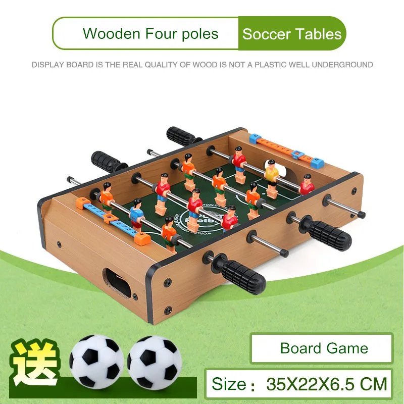 35*22*6.5CM Indoor Mini Soccer Tables Football Board Game Parent-Child Interaction Toys Wooden Four Poles Mini Table Football