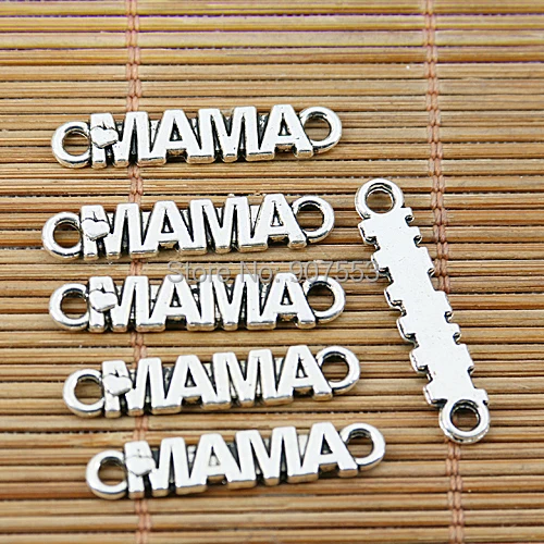 

40PCS Tibetan silver tone bar mama connectors EF1621