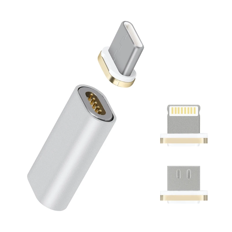 Магнитный 8Pin Lightning Женский usb type C Мужской адаптер для телефона Android