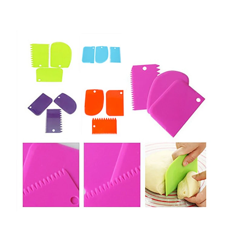 3 шт пластиковый скребок для торта набор кондитерских изделий теста и помадки