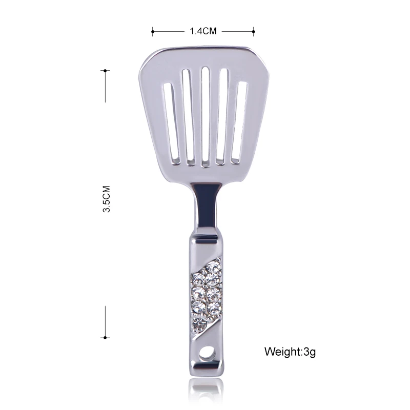 Женская брошь в форме шпателя Funmor кухонного аксессуар для одежды маленького