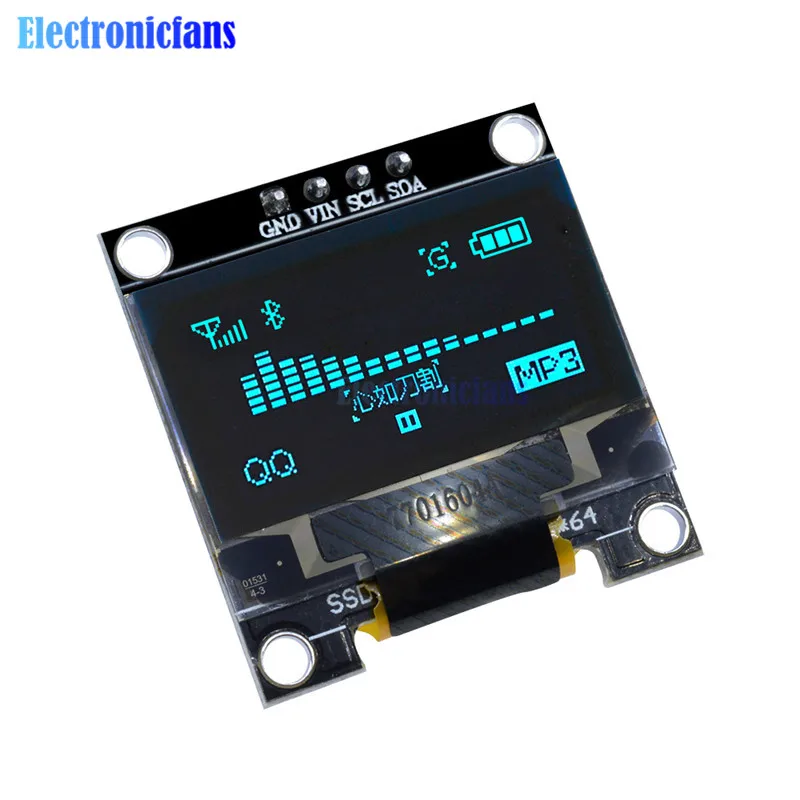 0 96 'Ɔ дюйма синий O светодиодный модуль дисплея I2C IIC серия 128X64 128*64 плата