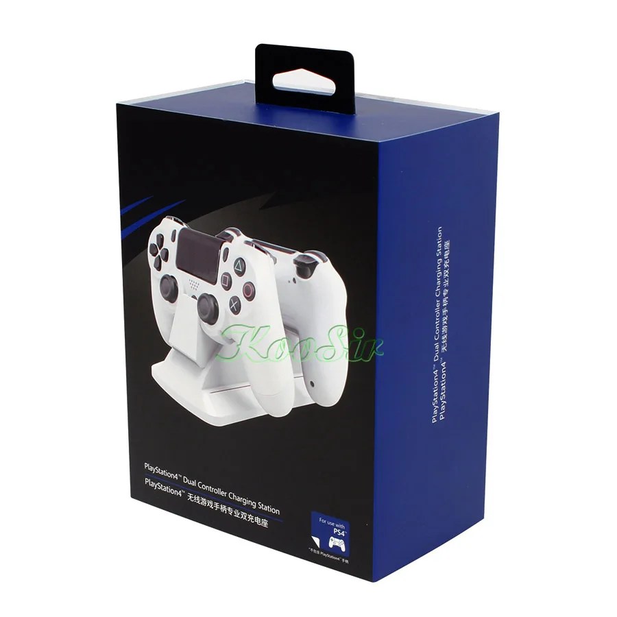 Белый PS4/PS4 SLIM/PS4 PRO контроллер супер быстрое зарядное устройство PS 4 джойстик зарядная станция с адаптером переменного тока для Playstation 4 игр - Цвет: Белый