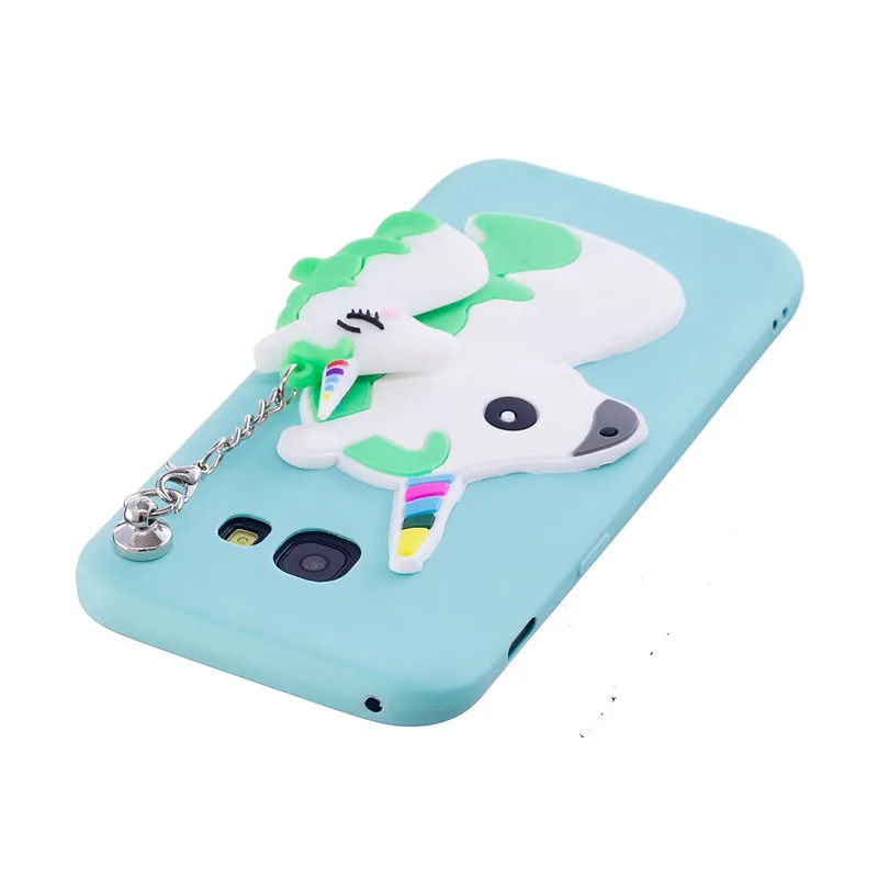 FLYKYLIN Cartoon Soft Candy TPU Case For Samsung galaxy A3 A5 A7 2017 A320 A520 A720 Unicorn Flamingo Pendant Back Cover Caque |