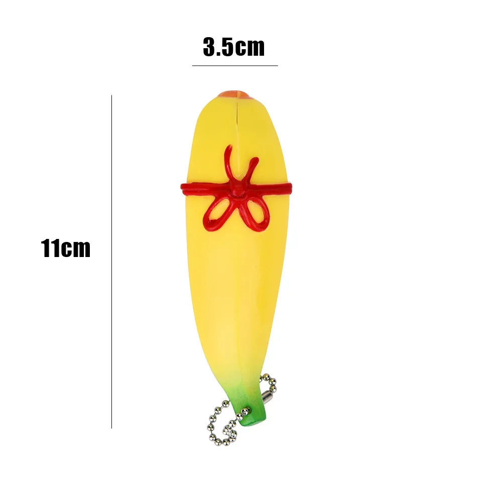 Novelty Squishy Funny Silicone Banana Squeeze Toy Stress Reliever Keychain Relief Kids 0305 | Игрушки и хобби
