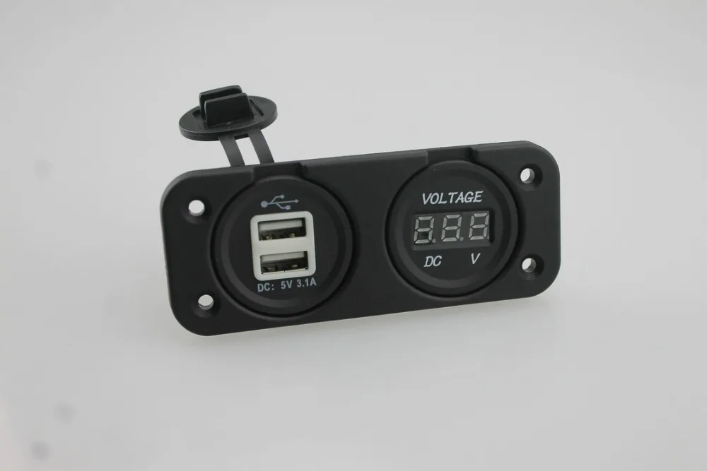 Новинка автомобильное зарядное устройство 2 в 1 12 24 В с двумя USB портами