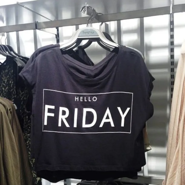 

New arrival HELLO FRIDAY women fashion t shirt cropped tees T shirt funny casual girls tops t shirt