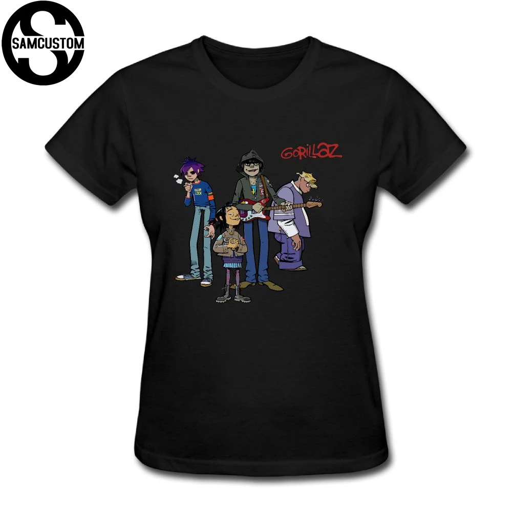 SAMCUSTOM новая футболка с 3D принтом Gorillaz для женщин Harajuku Забавный продукт