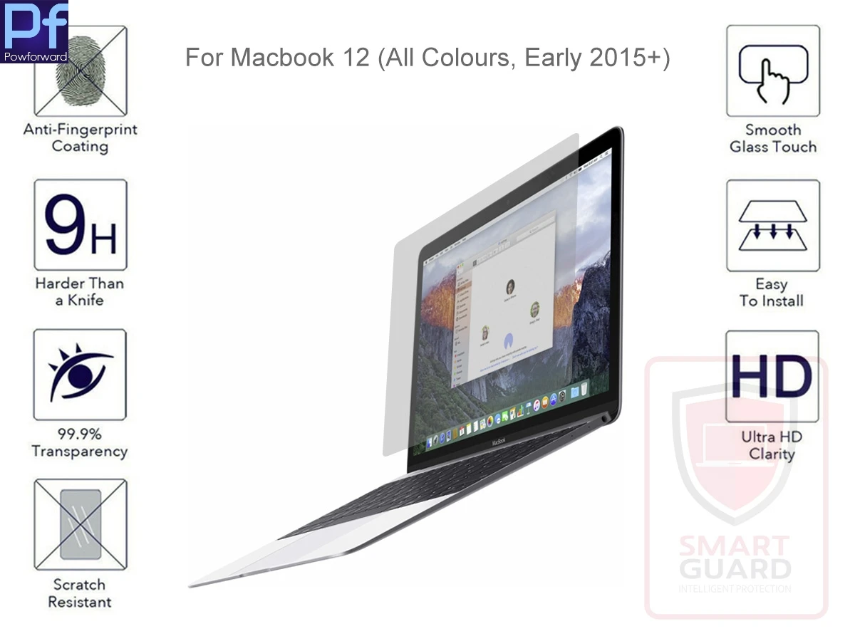 For MacBook 12 inch Закаленное стекло для MacBook Air 11,6 12 13 13,3 15,4 дюймов протектор для MacBook retina Pro 11 12 13 15 Защитная пленка для экрана - Цвет: For MacBook 12 inch