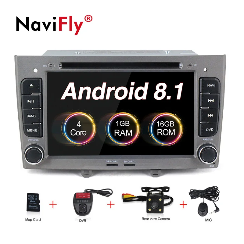 Android 8,0 четырехъядерный автомобильный dvd-плеер gps Navi для peugeot 408 для peugeot 308 308SW аудио Радио стерео головное устройство - Цвет: Car dvd camera DVR G
