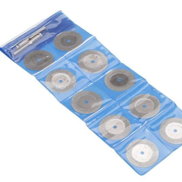 

10pcs/LOT 16mm Diamond Cut Off Disc Wheel Rotary Tool Two Mandrel Arbor Drop ship