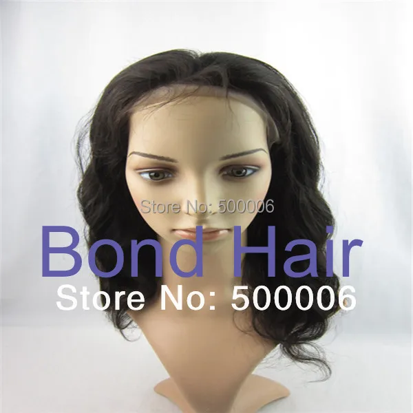 100% мягкий и дешевые индийские человеческих волос Bodywave Glueless полный парик шнурка в