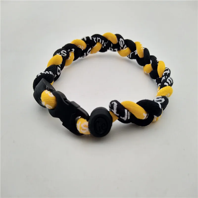 Бесплатная Доставка оптом модные спортивные титановые плетеные браслеты 3