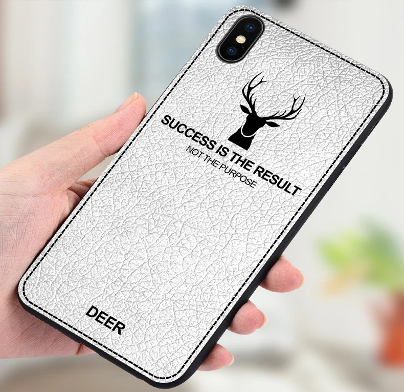 Роскошный кожаный чехол для телефона с рождественским оленем Apple iPhone X iPhoneX