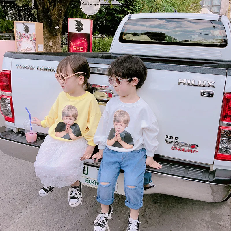 Весенне осенние пуловеры с длинными рукавами и рисунком для модных мальчиков