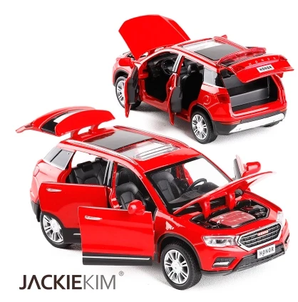 1/32 масштабная модель автомобиля из металлического сплава HAVAL H6, миниатюрная модель, звуковой светильник, модель автомобиля, игрушки для детей - Цвет: Красный
