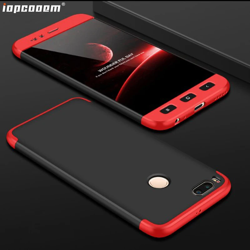 

For Xiaomi MI A1 5X Case Coque 360 Full Protection Anti-knock 3 In 1 For Xiaomi MIA1 MI5X Hard Slim Phone Back Cover 5.5 inch