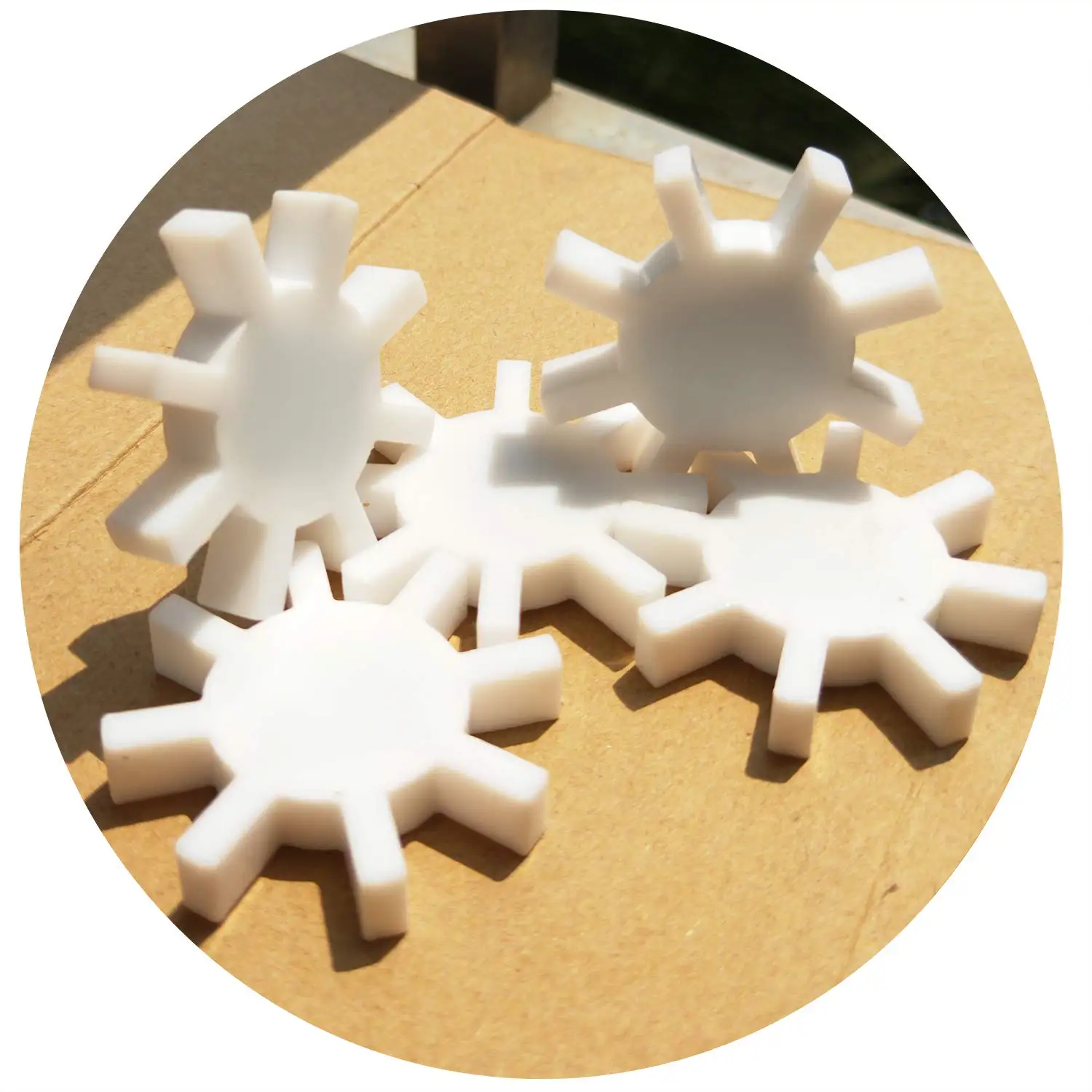 Магнитные мешалки NINTH LIFE PTFE 7x40 мм, форма шестерни, 5 шт.