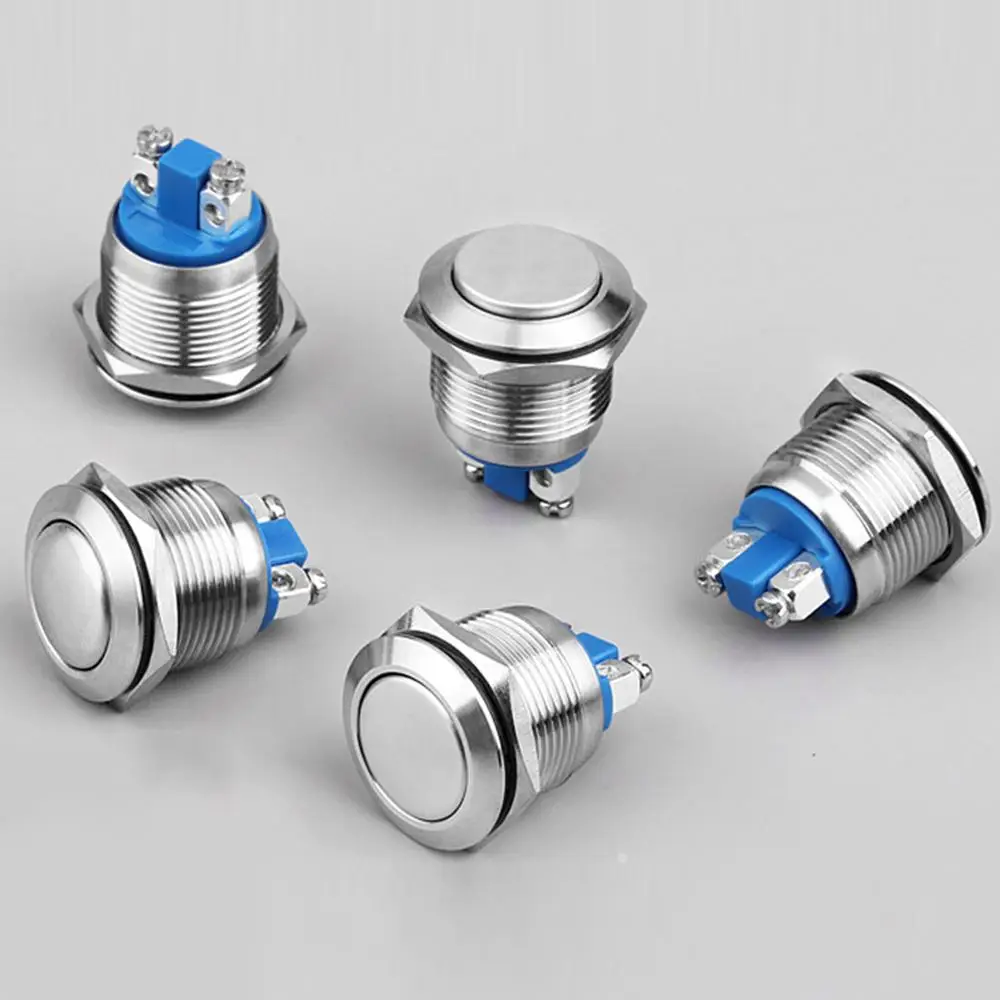 Анти-уничтожение Кнопка автозапчасти переключатель кнопка 16 мм металлический