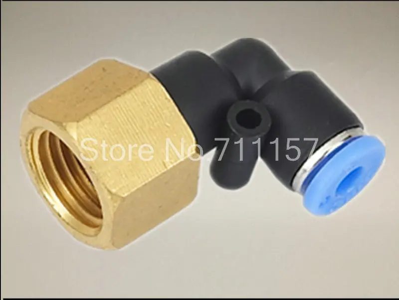 Пневматический Фиттинг для шланга с внутренней резьбой 10 мм до 3/8 дюйма под углом